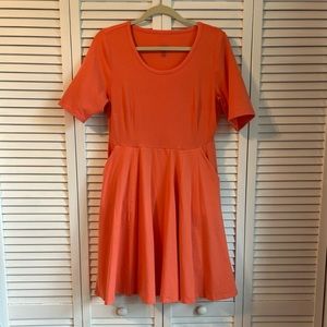 Torrid Bright Orange Skater Dress with Pockets size L (Torrid 0)